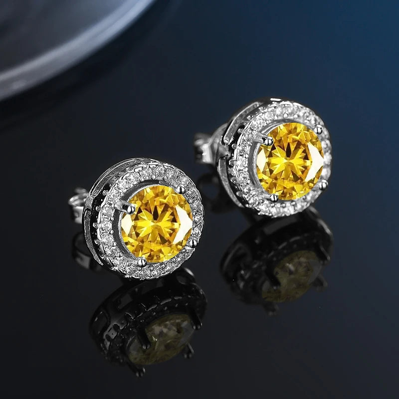 GRA Certificate 100% Moissanite Earrings