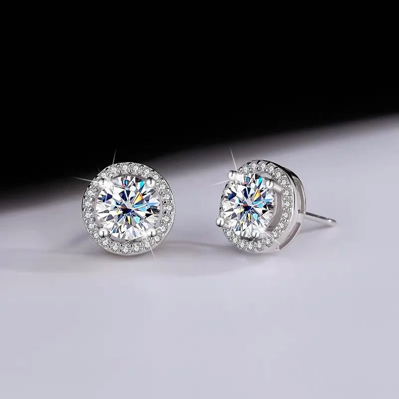 GRA Certificate 100% Moissanite Earrings