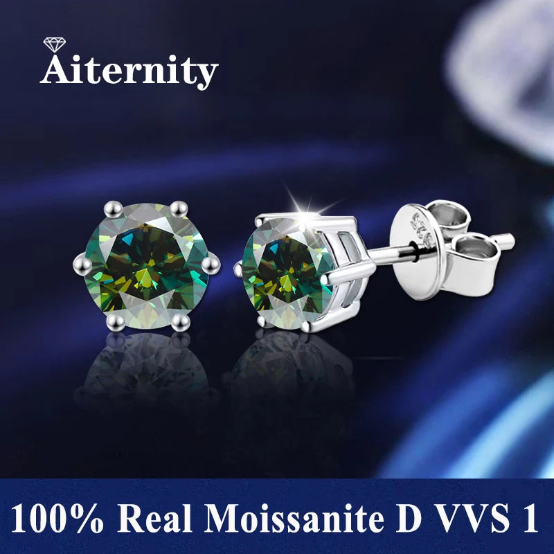 GRA Certificate 100% Moissanite Earrings