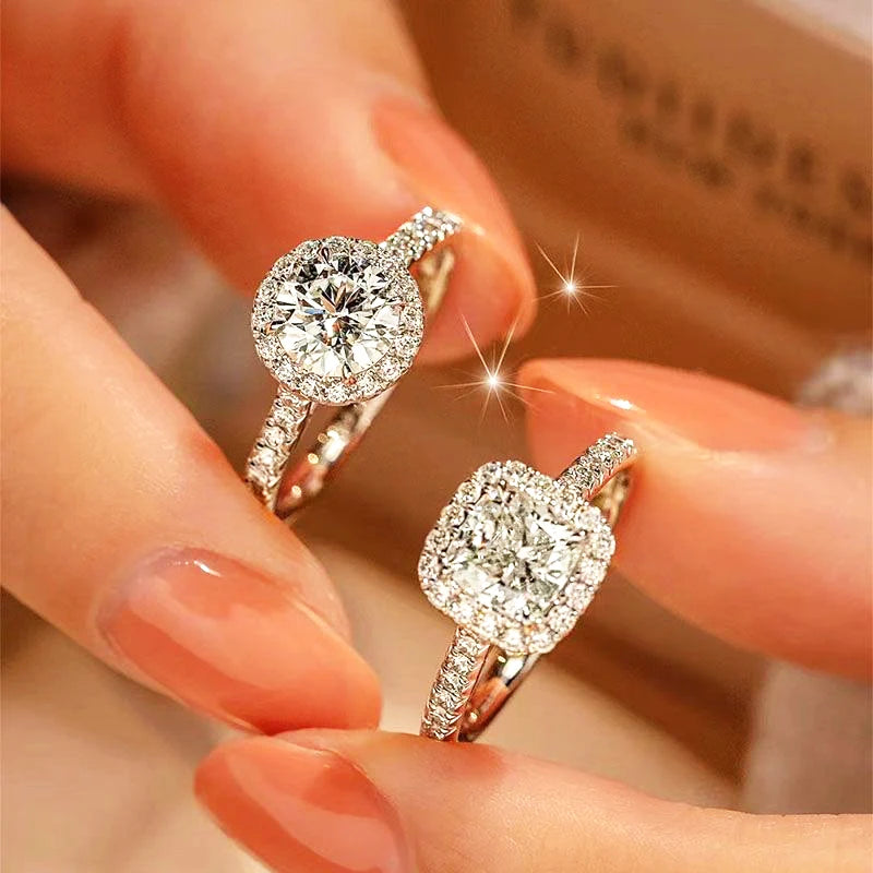 100% Ceritfied Real Adjustable Moissanite Ring