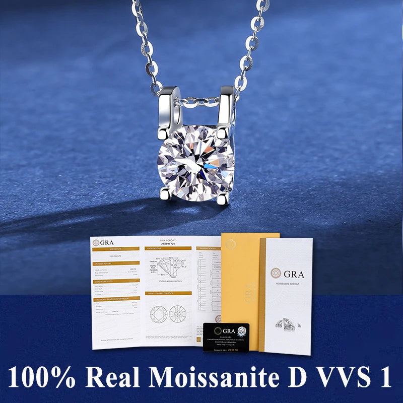 100% GRA Certificate Moissanite Necklace