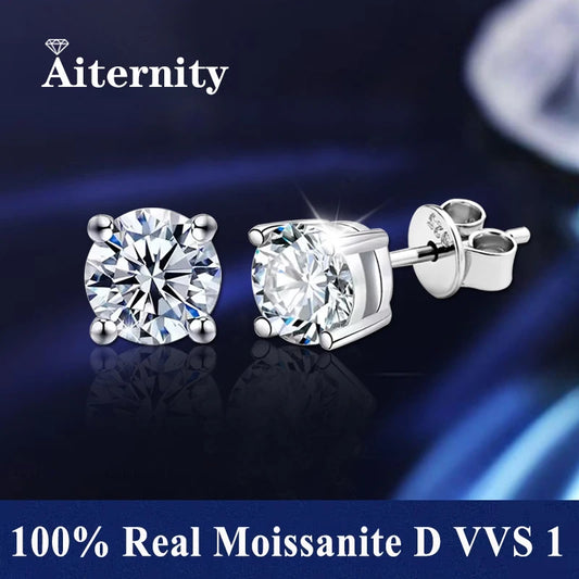 GRA Certificate 100% Moissanite Earrings