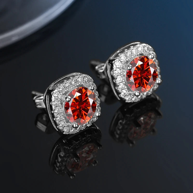 GRA Certificate 100% Moissanite Earrings
