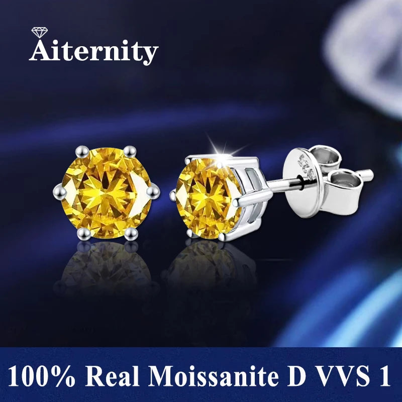 GRA Certificate 100% Moissanite Earrings