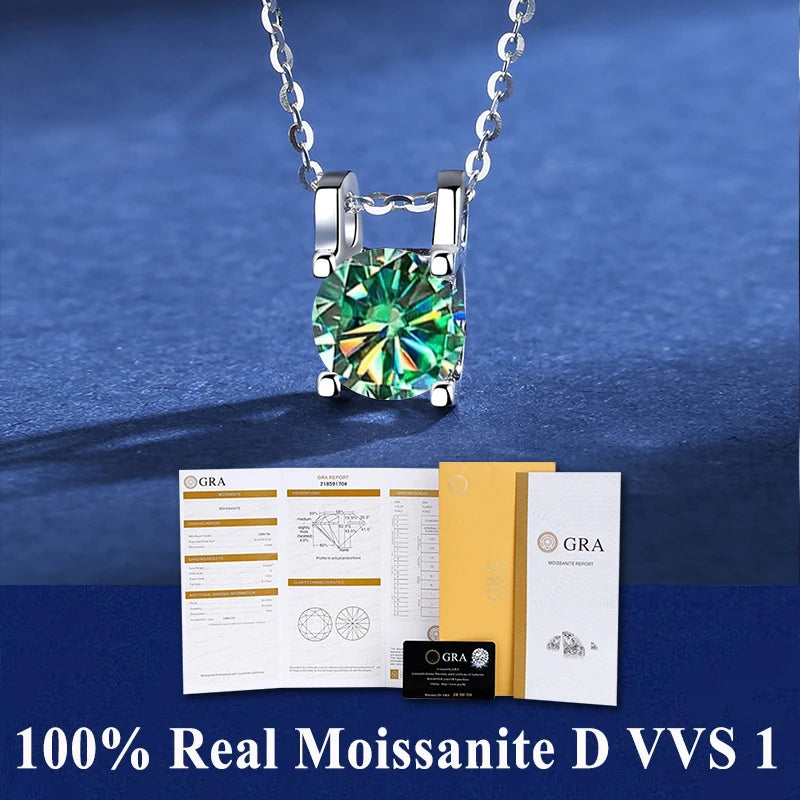 100% GRA Certificate Moissanite Necklace