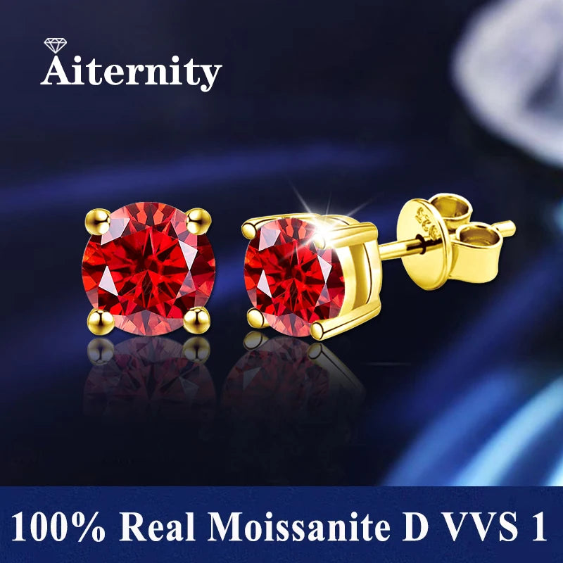 GRA Certificate 100% Moissanite Earrings