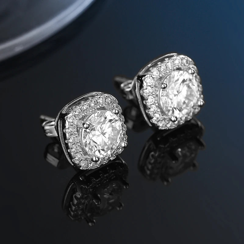 GRA Certificate 100% Moissanite Earrings