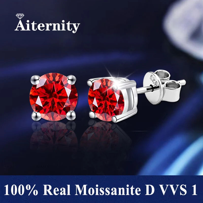GRA Certificate 100% Moissanite Earrings