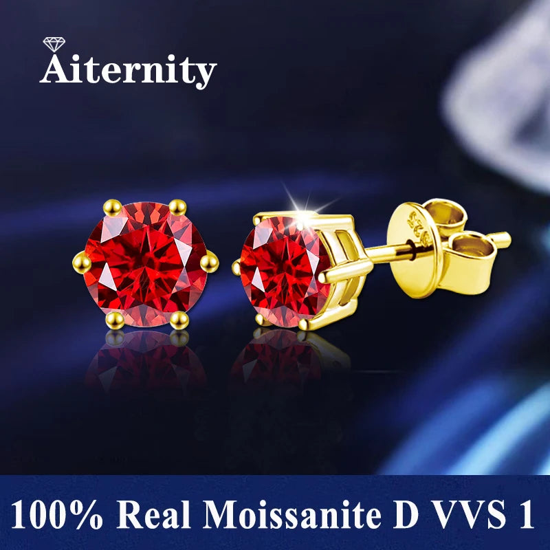 GRA Certificate 100% Moissanite Earrings