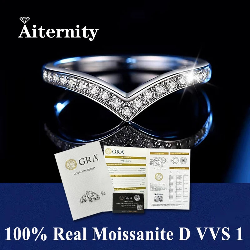 GRA 100% Certified Moissanite Ring
