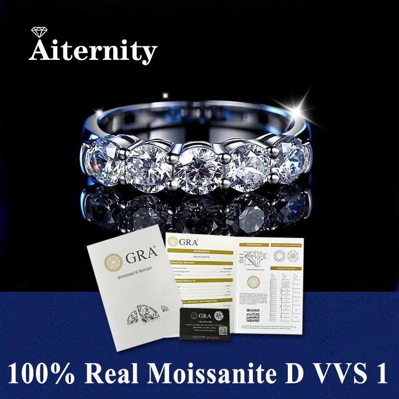 GRA 100% Certified Moissanite Ring