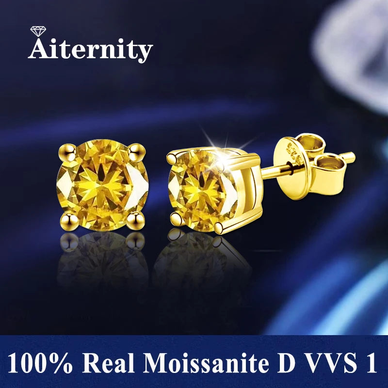 GRA Certificate 100% Moissanite Earrings