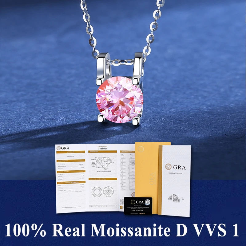 100% GRA Certificate Moissanite Necklace