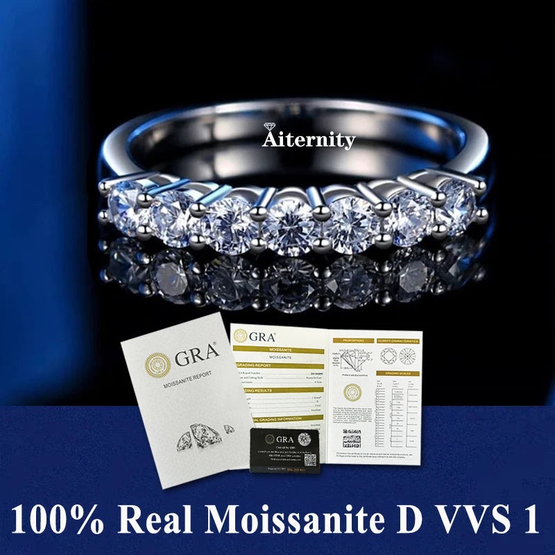 GRA 100% Certified Moissanite Ring