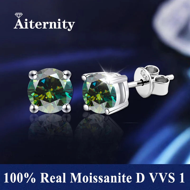 GRA Certificate 100% Moissanite Earrings
