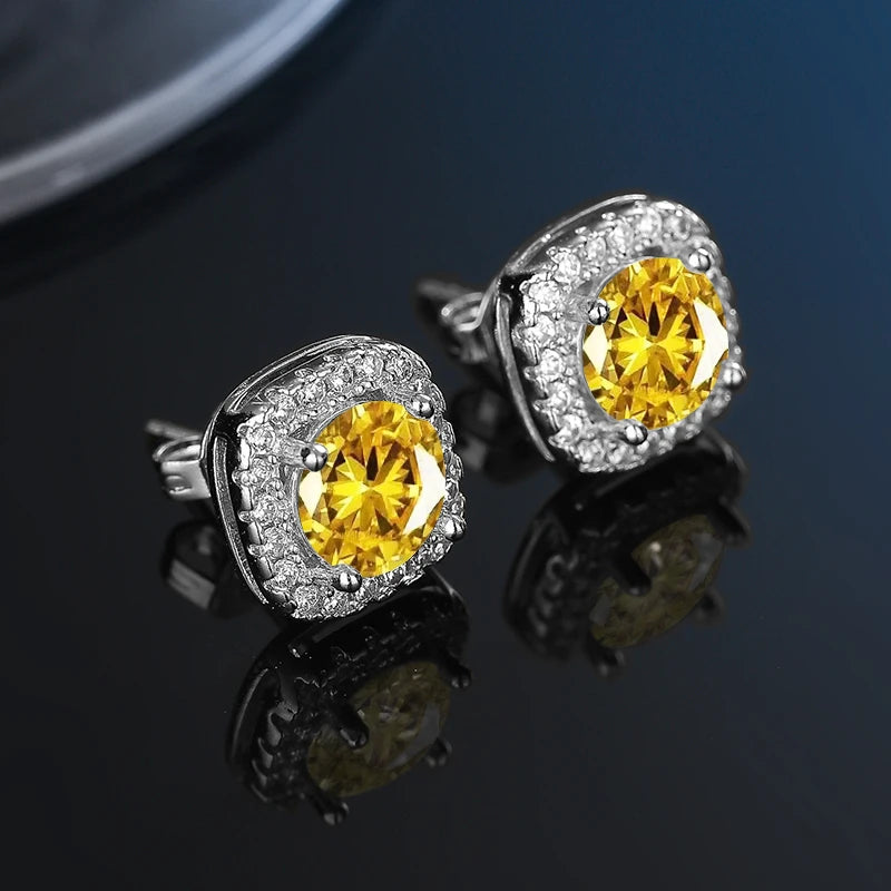 GRA Certificate 100% Moissanite Earrings