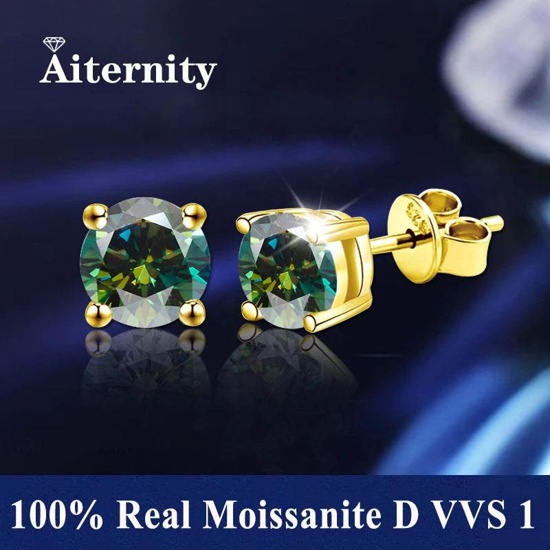 GRA Certificate 100% Moissanite Earrings