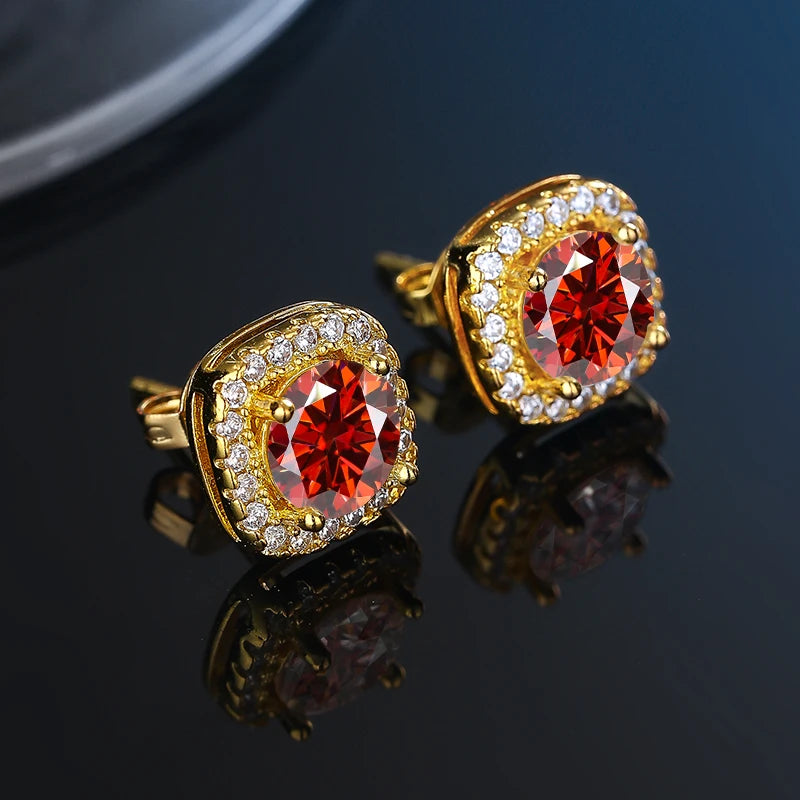 GRA Certificate 100% Moissanite Earrings