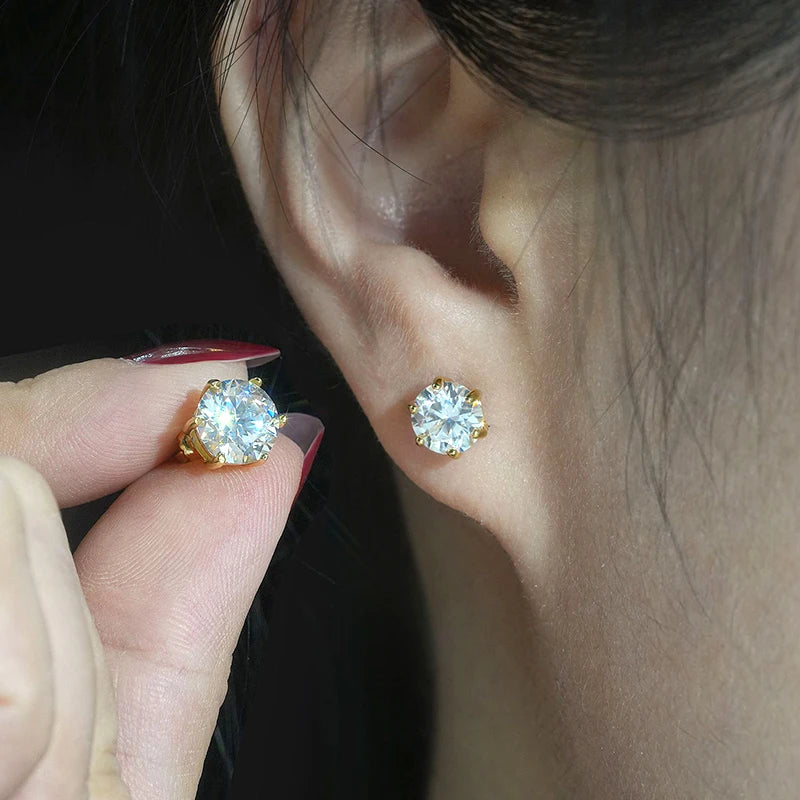 GRA Certificate 100% Moissanite Earrings