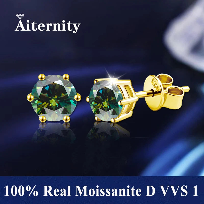 GRA Certificate 100% Moissanite Earrings