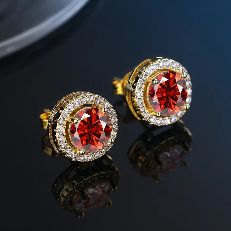 GRA Certificate 100% Moissanite Earrings