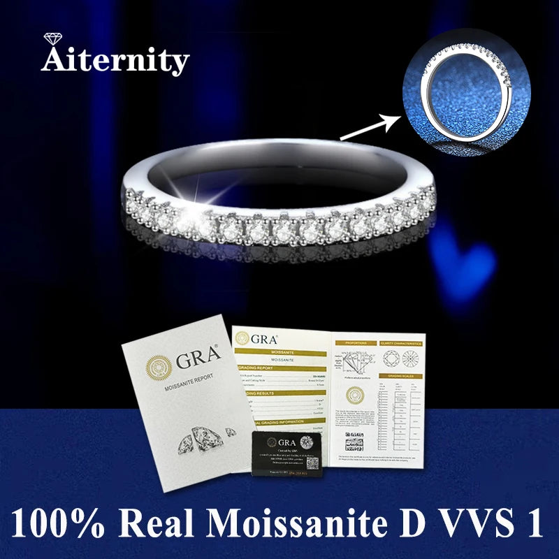 GRA 100% Certified Moissanite Ring