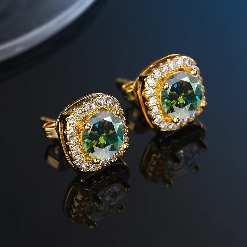 GRA Certificate 100% Moissanite Earrings
