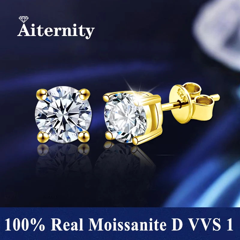 GRA Certificate 100% Moissanite Earrings