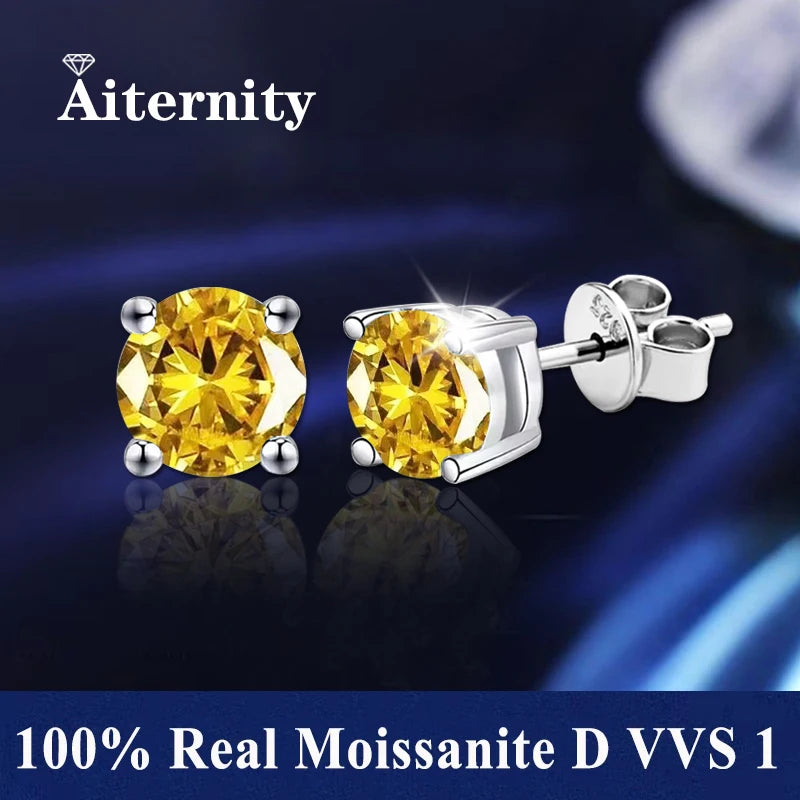 GRA Certificate 100% Moissanite Earrings