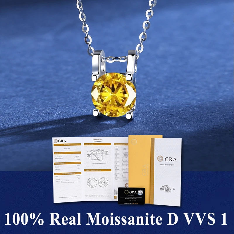 100% GRA Certificate Moissanite Necklace
